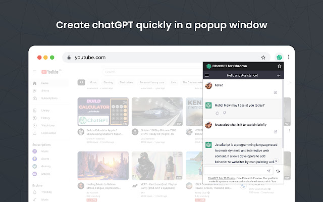 ChatGPT for Chrome - search GPT