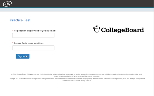ETS College Board Practice Test