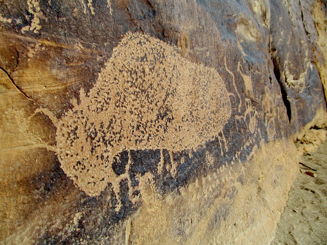 Big bison petroglyph