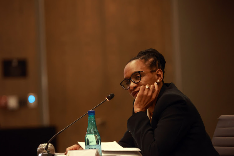 Deputy chief justice Mandisa Maya at the Judicial Service Commission interviews for the position of chief justice.