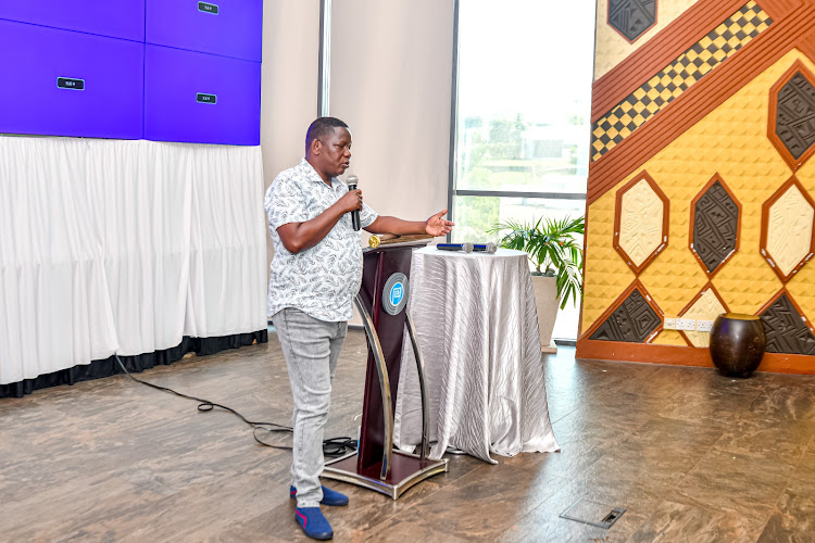 Endebess MP Robert Pukose at English Point Marina on Monday.