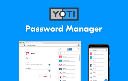 Yoti Password Manager chrome extension