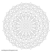 Mandala Pattern - Free Coloring Page by Sunday Pose