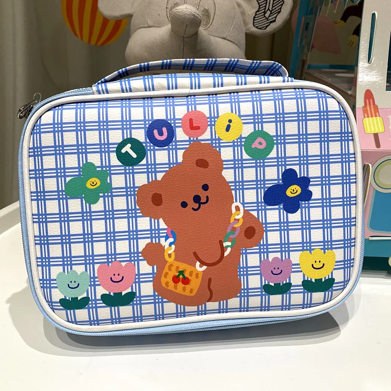 Trousse de maquillage portable Cute Bonbon Girl pour un rangement élégant et pratique de vos cosmétiques, parfaite pour voyager.