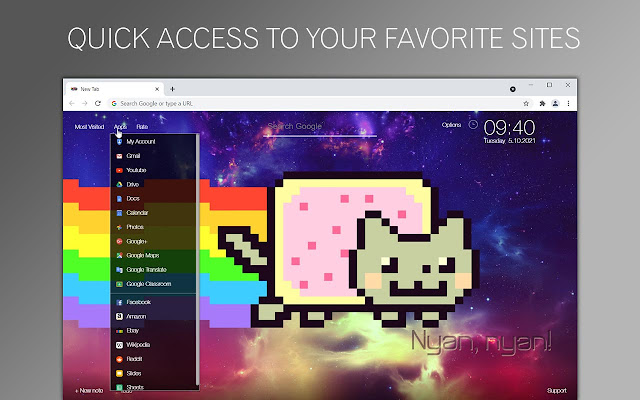 Nyan Cat Wallpaper HD Custom New Tab