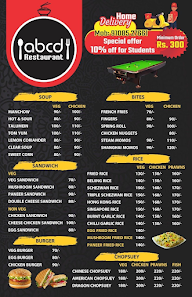 ABCD Restaurant menu 1