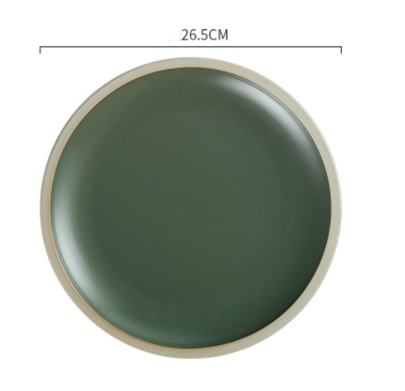 Morandi Keramiek Matte Westerse Dinerbord Huishouden Ronde Tafelgerei Set Platte Bord Pasta Cake
