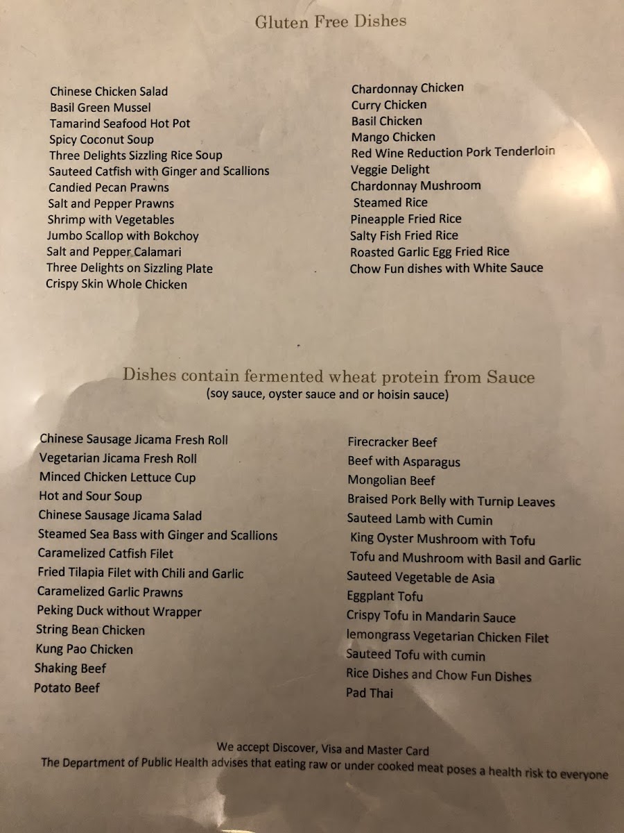 GF menu 12/12/2018