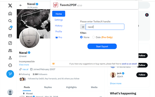 Tweets2PDF - Convert All Tweets to One PDF/EPUB