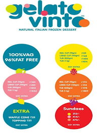 Gelato Vinto menu 1