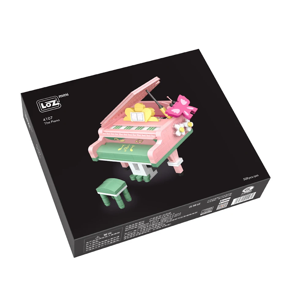 Kleine deeltjes bouwstenen Nieuw product Viool en piano Inzetbouwstenen Puzzel voor creativiteit en fijne motoriek.
