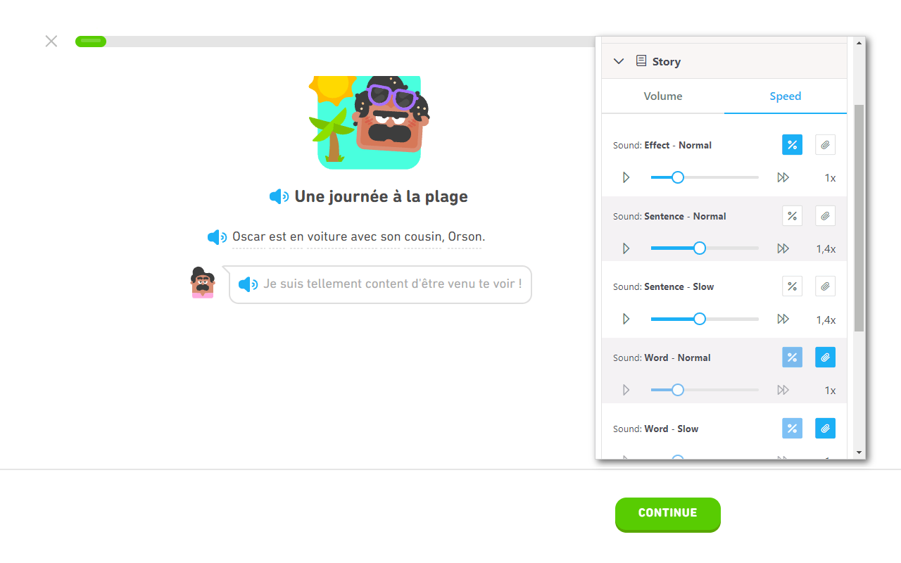 Duolingo Sound Controls Preview image 3