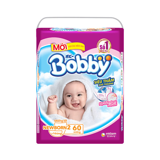 Miếng lót sơ sinh Bobby Fresh Newborn 2-60 (60 Miếng)