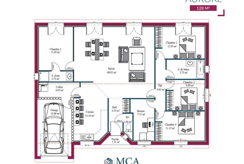  Vente Terrain + Maison - Terrain : 800m² - Maison : 92m² à Langon (33210) 