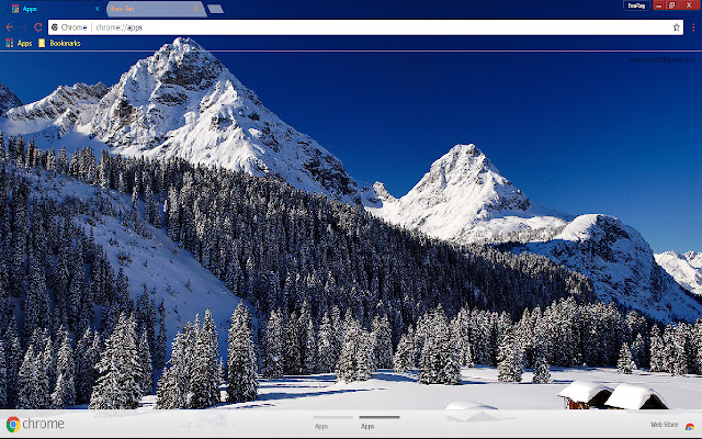 Mountain Snow Winter chrome extension