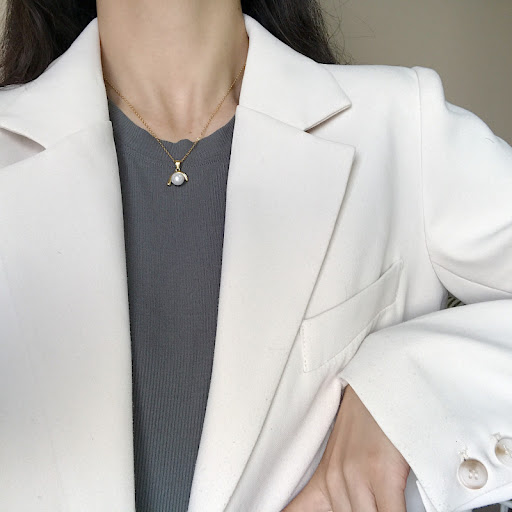 Title 8, S925 Sterling Silver Light Luxury Inverted J-sh...