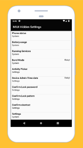 Screenshot Hidden Settings for MIUI