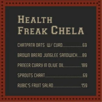 Guru Chela menu 