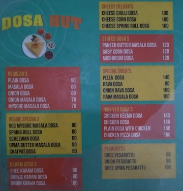 Dosa Hut menu 