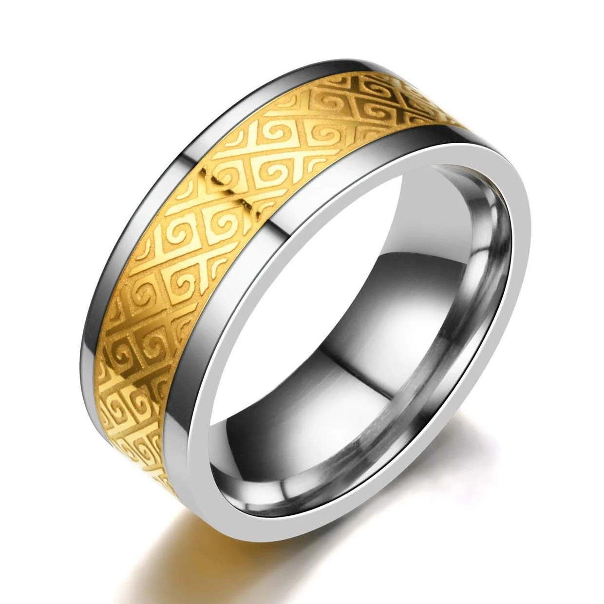 Title 3, Edelstahl Xiangyun Ring für Herren. Langlebiger...