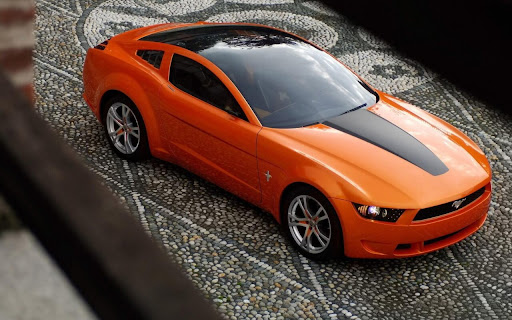 Bright Orange Sports Car on a Cobblestone screenshot 2