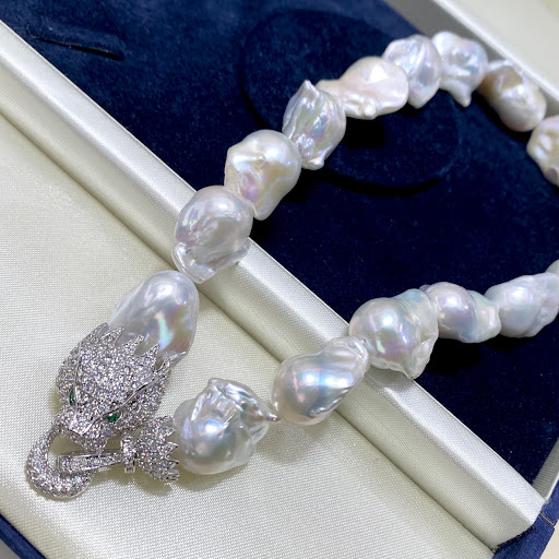 Title 2, Natural Large Particle Baroque Freshwater Pearl...