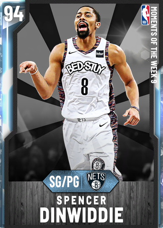 Cartão 94 OVR MyTeam de Spencer Dinwiddie