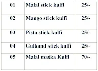 Kulfi Magic menu 1