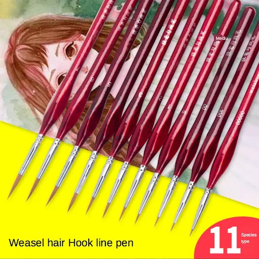 Title 5, Black Wolf Fine Nail Art Student Line Pen