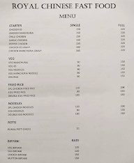 Royal Chinese Fast Food menu 2