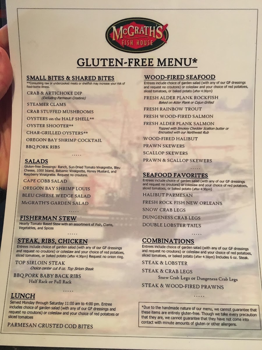 GF menu (February 2018)