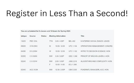 UT Course Scheduler