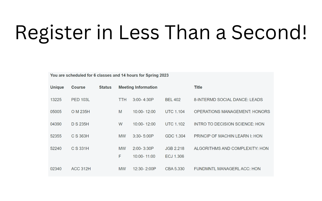 UT Course Scheduler Preview image 3