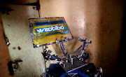 One of the many silk screen print machines seized during a raid in a building where counterfeit Adidas merchandise was manufactured.