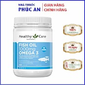 Viên Uống Dầu Cá Omega 3 Healthy Care Fish Oil 400 Viên Giúp Bổ Não, Tim Mạch, Huyết Áp