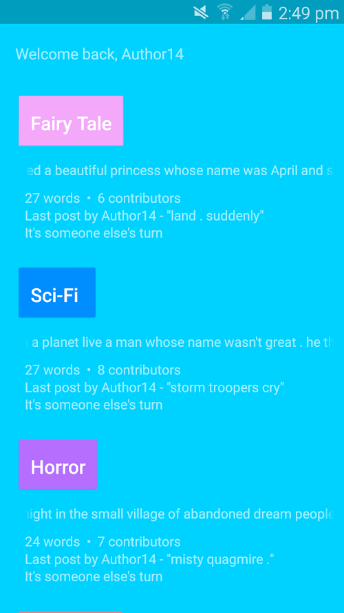 Android application 3 Words screenshort