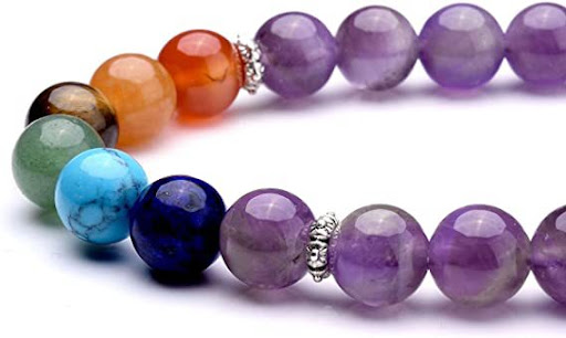 Title 1, Natural Crystal Stone Seven-color Wheel Round B...