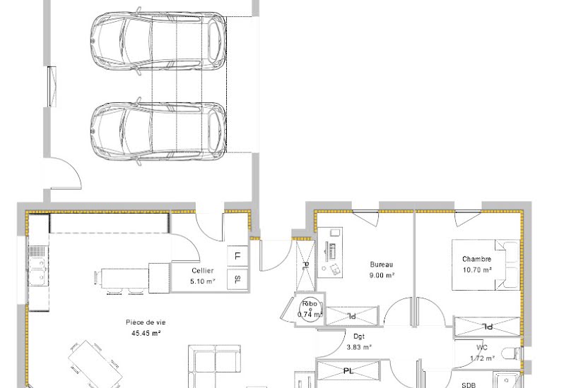  Vente Terrain + Maison - Terrain : 609m² - Maison : 100m² à Morlaas (64160) 