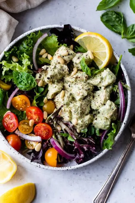 Basil Pesto Chicken Salad