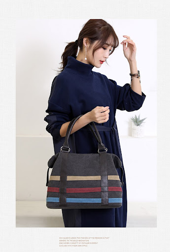 Title 16, Canvas Stripe Womens Bag, a stylish and practi...