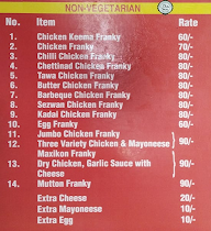 Chennai Franky menu 3