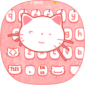 Pink kitty Cartoon Cute Cat keyboard bowknot theme 10001002 Icon