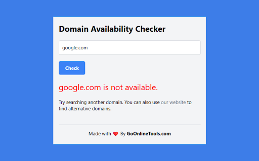 Domain Availability Checker