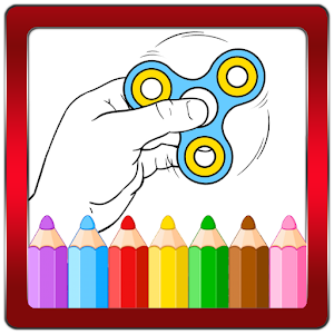 Fidget Spinner & cartoons coloring book  Icon