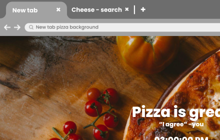 New tab Pizza background small promo image