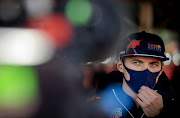 Max Verstappen addresses journalists during the second day of testing at Spain's Circuit de Barcelona-Catalunya before the start of the Formula One season.