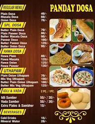 Panday Dosa menu 1