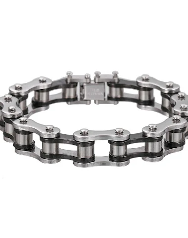 Bracelet homme chaîne de moto en ac - 2