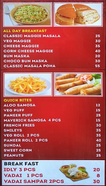 MM Cafe Point menu 