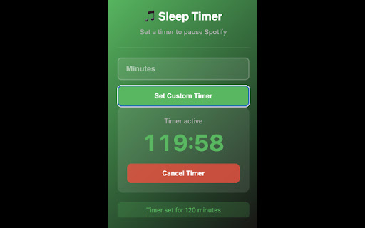 Sleep Timer for Spotify & Web Player screenshot 1